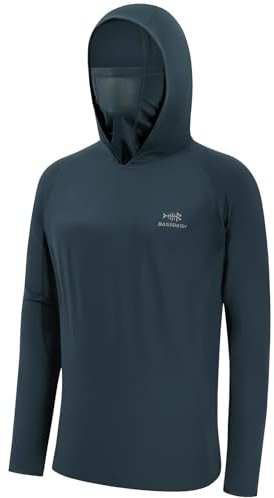 Bassdash UPF 50+ Chemise de pêche à Manches Longues avec Masque UV pour Homme