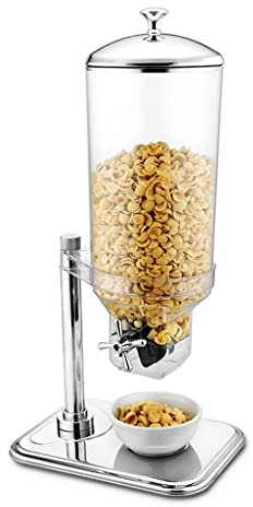 IUokLU Dispensador de Cereales para Alimentos Secos hermético para Cocina Puede Contener Frutos Secos legumbres Dulces bocadillos autoservicio rellenable una，Plata-7L