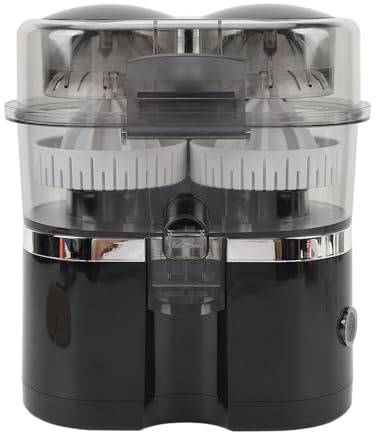 Denash Dual Head Electric Electric Citric Juicer Compact Juice -Extractor Máquina para Limones de Naranja Kiwi Grapefruit, Exprimidor Portátil para Estilo de Vida Rápido (BLACK)