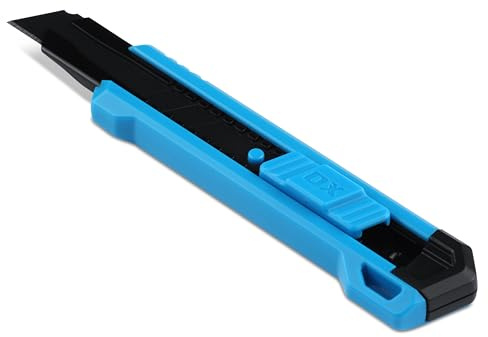 OX Trade Snap Off Slide Lock Knife – 18mm Utility Cutter with 8-Point SK5 Blade, ABS Plastic Body & Integrated End Cap Snapper, OX-T225502