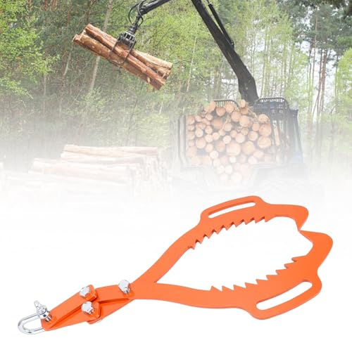BAFOVY Pinzas de Elevación de Troncos, Pinza para Troncos de Alta Resistencia de 25 Pulgadas con Construcción de Acero Al Carbono para Manejo de Madera de Arrastre Forestal y Gancho de