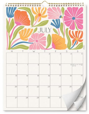 S&O Desert Garden Wall Calendar from July 2026-December 2027 - Tear-Off Monthly Calendar - 18 Month Academic Wall Planner - Hanging Organizer to Track Anniversaries & Appointments - 13.5x10.5”in