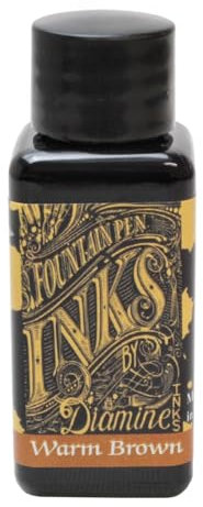 Diamine 30ml Dark Brown fountain pen ink bottle