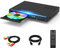 Blu Ray DVD Player, 1080P Home Theater Disc System, Play All DVDs and Region A 1 Blu-Rays, Support Max 128G USB Flash Drive + HDMI/AV/Coaxial Output + Built-in PAL/NTSC with HDMI/AV Cable
