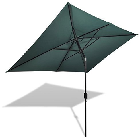 Tidyard Sonnenschirm Strandschirm Ampelschirm Gartenschirm Rechteckig Grün 200 x 300 cm