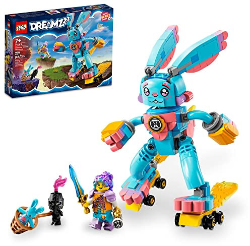 LEGO DREAMZzz Izzie and Bunchu The Bunny Building Toy Set, 2 Ways to Build Bunchu The Bunny, Includes Grimspawn and Izzie Minifigures, Gift for Kids Ages 7 and Up, 71453