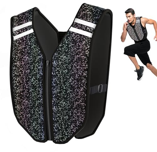 PROIRON Gewichteweste mit Reißverschluss,Wasser Abwaschbare Trainingsweste, Weighted Vest mit Sicherheits Reflexstreifen Für Tägliches Krafttraining,Nachtläufe,3 kg / 5 kg / 8 kg /10kg