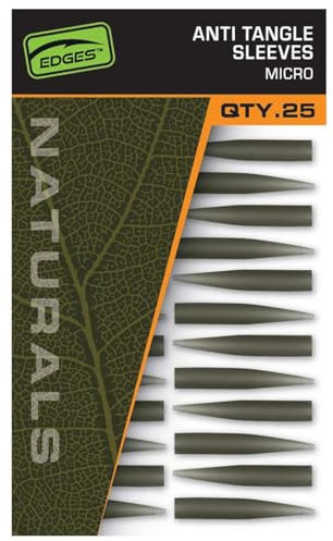 Fox Naturals Anti Tangle Sleeve Micro - 25 Tubes, Sleeves zum Karpfenangeln, Angelzubehör