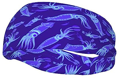 Squid Schwimm-Stirnbänder für Damen und Herren, rutschfest, Gesichtswäsche, Make-up-Stirnband, Sport-Lauf-Stirnband, dehnbares Schweißband, modische breite Stirnbänder