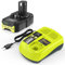 LabTEC P103 Batterie de Rechange 18V 3Ah pour Ryobi BPL1815 P102 P104 P105 P106 avec P117 Chargeur de Port USB Remplacement pour Ryobi 12V-18V One Plus Series, Kit Chargeur USB pour Ryobi P107