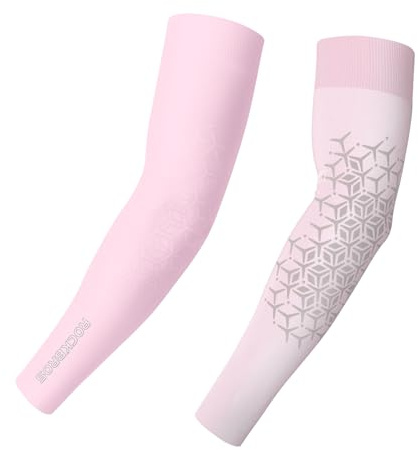 ROCKBROS Manguitos de Brazo Protección Solar UV para Hombre Mujer, Manga de Enfriamiento UPF50, Transpirable Elástico Manguitos para Ciclismo Deportes al Aire Libre, M-XL