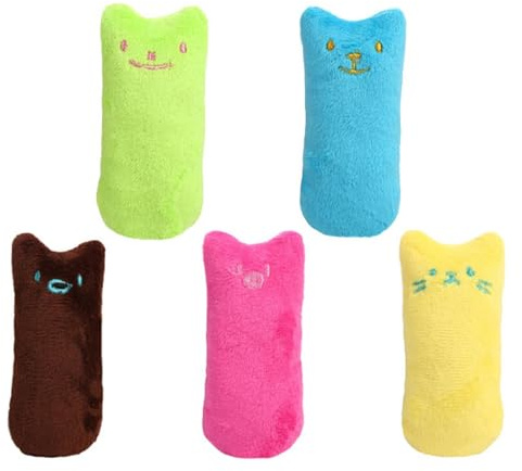 Juguetes de Hierba gatera para Gatos de Interior, 5 Piezas de Juguetes de dentición para Gatitos, Juguetes de Hierba gatera Recargables, Juguetes de enriquecimiento para Gatos, masticable