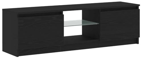 vidaXL Mobile Porta TV con LED Rovere Nero 120x30x36 cm Multistrato