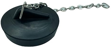 Tappo per vasca da bagno in gomma flessibile con catena per lavandino del bagno, facile da usare, per cucina e bagno, tappo di scarico a catena in gomma da cucina