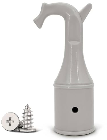 HUVZOR Gancio per Attico Universale Finestra Tetto Grigio con Viti - Accessorio Durevole per Apertura Sicura di Lucernari e Finestre, Montaggio Semplice e Resistente per Utilizzo Intensivo