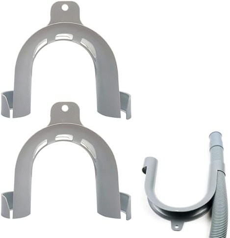 2 Stück Universal Waschmaschinenschlauch Halterung,Ablaufschlauch Haltebogen,Sicherung Waschmaschine Und Geschirrspüler Ablaufschläuche,U-Förmiger Schlauchbogen Befestigung,Schlauchhalter Führung