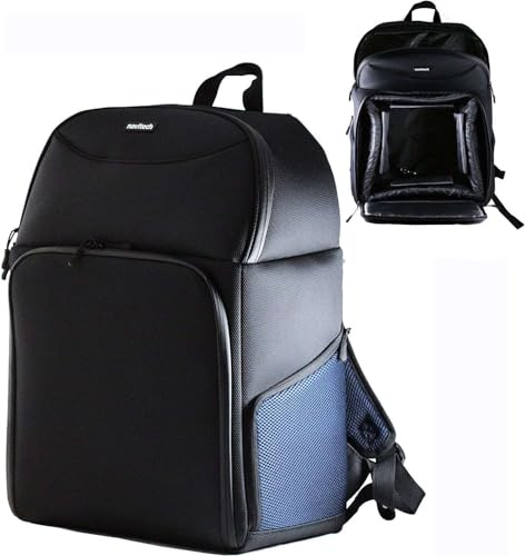 Navitech Portable Rugged Black & Blue Backpack/Rucksack Carry Case Compatible with The HP Pavilion 570-p059na Desktop PC