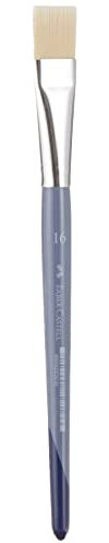 Faber-Castell 282816 Creative Studio Pinsel, Borste flach, Größe 16, blau