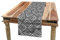 ABAKUHAUS Schwarz und weiß Tischläufer, Chevrons und Punkte, Esszimmer Küche Rechteckiger Dekorativer Tischläufer, 40 x 180 cm, Dunkelgrau Schwarz