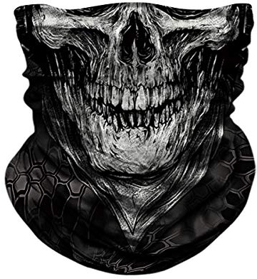 Skull Face Sun Mask Half,Bandanas,Neck Gaiter, Headwear, Headband for Fishing, Hunting,Yard Work