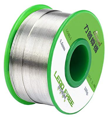 Lötzinn Bleifreies Lot Lötdraht Lötmaterial Sn99-0.7Cu mit Kolophonium Kern Rosin Core Solder für elektronische Löten 0.6mm 100g