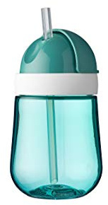 Mepal – Strohhalmbecher Mio – Kleinkind Strohhalm Becher ab 9 Monaten – Auslaufsichere Trinkflasche für Kleinkinder- Spülmaschinengeeignet & BPA frei – 300ml – Deep turquoise
