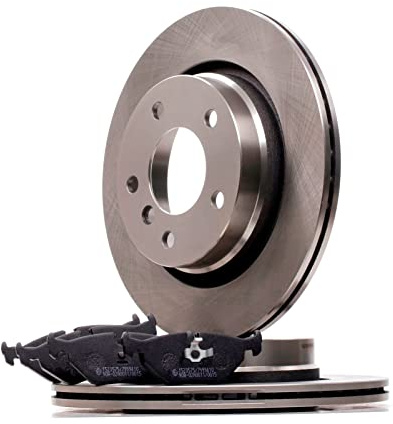 RIDEX 3405B1544 Juego para eje Kit de discos de freno y pastillas Trasero sin tornillos Compatible con BMW 3 Sedán E46