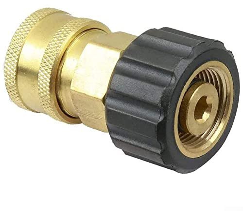 High Pressure Washer Adapter, M22 15mm Female to M22 14mm Male Thread Connector Quick Connect Spray Cleaning Tool