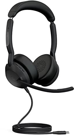 Jabra Evolve2 50 - Kabelgebundenes Stereo-Headset Air Comfort - Mikrofone mit aktiver Geräuschunterdrückung (ANC) - für MS Teams Zertifiziert, mit Anderen Plattformen kompatibel - Schwarz