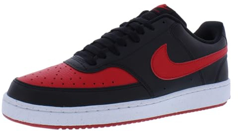 Nike Herren Court Vision Low Next Nature, Black/University Red/White, 11