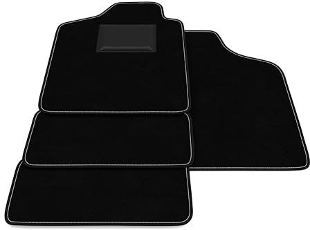 Tappetini compatibili con Fiat Panda 141 1980-2003, kit tappetini auto personalizzati, set tappeti in moquette, bordo nero, no ricamo.