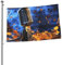 Flagge, 2 x 91 cm, Banner mit 2 Ösen, Musik-Mikrofon, Außendekorationen, HD-Druck, 200D, strapazierfähiges Polyester, Banner für Urlaub, Hof, große Flaggen für Innen- und Außendekoration