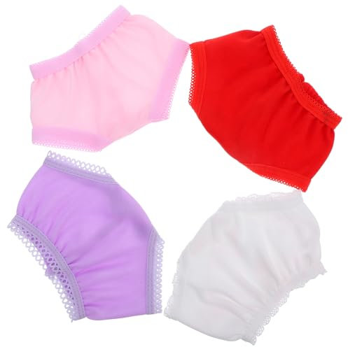VANZACK 4Stücke Puppenunterwäsche Für Puppen Unterhosen Puppenzubehör Für Kreative Spielzeiten Austauschbare Puppenkleidung