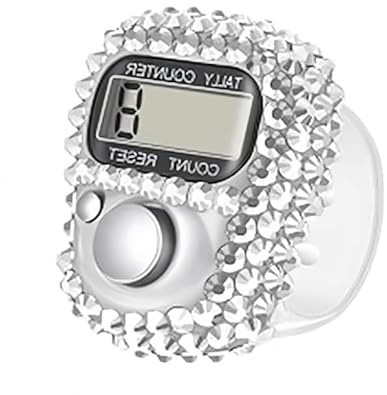 BWESOO Contatore elettronico per dita contatore clicker, comodo contatore digitale portatile, mini contatore di giri ripristinabile per accessori per il conteggio delle merci da golf, contatori di