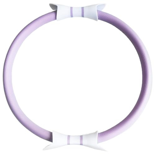 Licsaliwe pilatesring med dubbla handtag, 15 tums yoga fitnessutrustning för lårtoning och hemträning (stil 2)