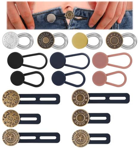 IANFAN Pulsante di estensione per pantaloni, estensione per pantaloni in gravidanza, jeans retrattili, bottone regolabile per jeans
