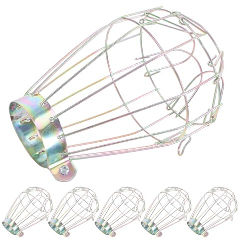 JOINPAYA 6 Piezas Red de protección de lámpara de Calor para Reptiles Pantallas lamparas Pantalla de lampara Suministros de Reptiles Jaula de lámpara de Calor Anti escaldaduras Golden