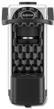 Didiesse Macchina Caffè Cialde, Macchina Espresso DarkSide - Caffè Intenso e Aromatico senza rinunciare a Praticità e Design, Serbatoio 1.3 L, Basso Consumo (650W), Compatta e Leggera - Colore Silver