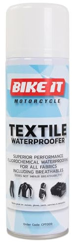 Bike It Motorcycle Textile Waterproofer And Protector Spray-On Waterproofer For Motorcycle & Outdoor Clothing 300ml