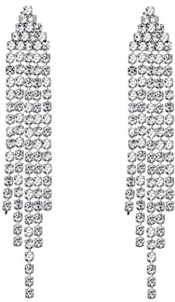 SELOVO Silver Tone Sparkle Dangle Earrings Drop Earrings Dangly Earrings Dangling Earrings for Women