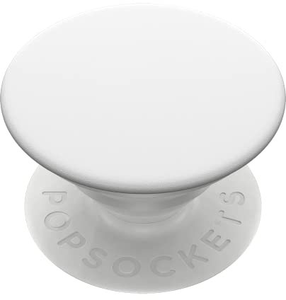 PopSockets PopGrip - Soporte y Agarre para Teléfonos Móviles y Tablets con un PopTop Intercambiable, blanco