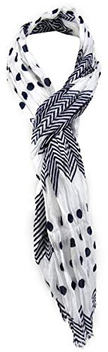 TigerTie Schal in schwarz weiss gemustert Gr. 180 x 50 cm