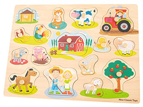 New Classic Toys 10440 Steckpuzzle-Farm