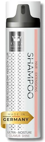Rubin Extensions Shampoo Extensions Pflege - Die perfekte Pflege für Extensions und Haarverlängerungen - Ohne Sulfate - 250 ml - Extensions Shampoo