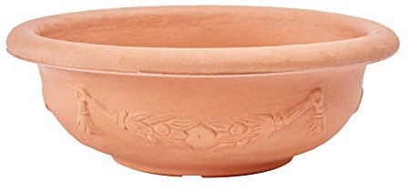 Garden Italia Vases Coupe Fleur festonnée ACF Diamètre 35 cm - h. 13 Fabriqué en Italie - en résine colorée Impruneta - Résistant au Gel - Antichoc - léger