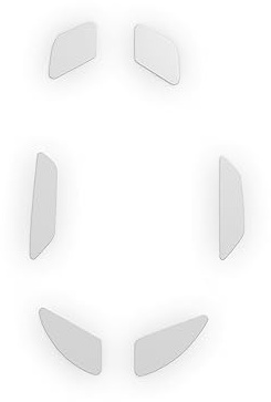 GLORIOUS PC Gaming Race G-Skates - Teflon Gliders Self-Adhesive - 1 Set PTFE Gliders for Model I - Large Sliding Pads Mouse for Use on Any Surface - White