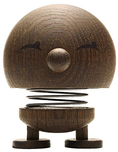 Hoptimist Bimble, Holzdeko, Wackelfigur & Glücksbringer aus Holz, Deko Skandinavisch, Deko Wohnzimmer, Büro & Schreibtisch, Tolle Kleine Geschenke, 7,4 x 8,5 x 9,5 cm, Medium, Smoked Oak