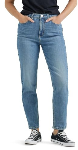 Lee Jean Mom Taille Haute, Examen Lumineux, 40 Femme