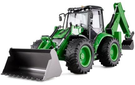 Amewi Baggerlader G1401E 1:14 RTR grün ferngesteuert RC 2-in-1 Radlader & Bagger Kinder 8 Jahre