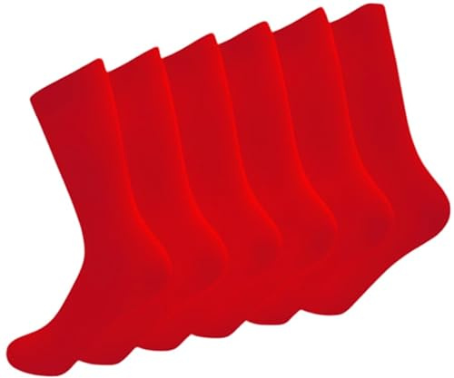 Calcetines escolares para niños y niñas de algodón rico transpirables Calcetines de algodón unisex para niños Calcetines para niños de regreso a clases Calcetines casuales para niños, rosso, 7-10 años